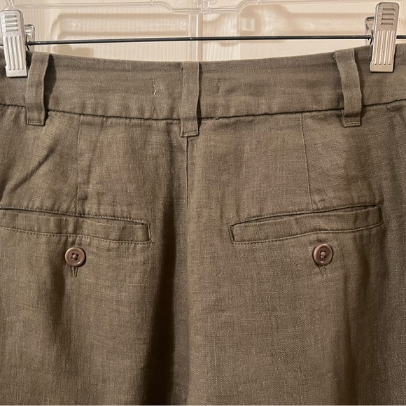 NWOT Madewell The Harlow Wide Leg Olive Green Pant in 100% Linen Size 00 - Picture 11 of 14